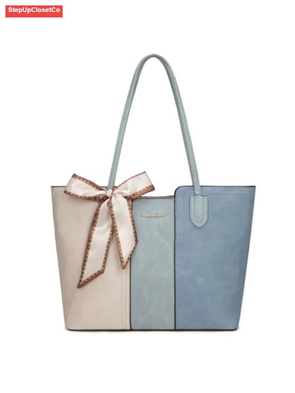 Faux Leather Tote Satchel Purse Work Bag Top Handle Shoulder Bag with Scarf